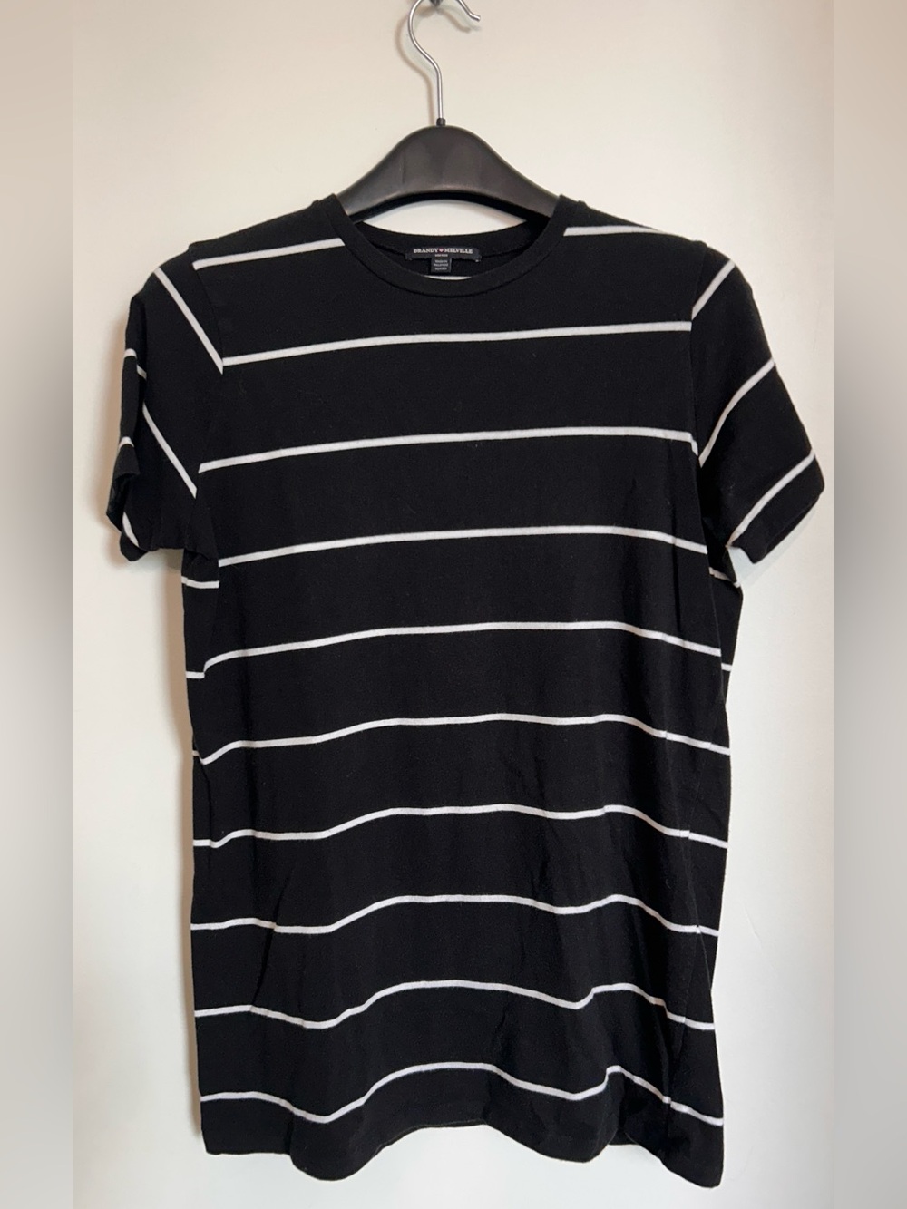 BRANDY MELVILLE STRIPPED CREW NECK TEE SHIRT COTTON/MODAL BLEND